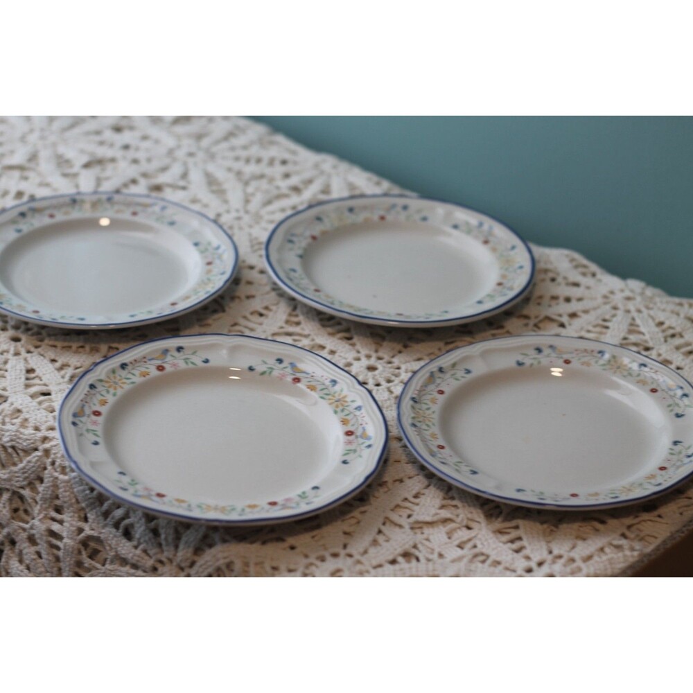 Vintage Heritage Brick Oven Stoneware Salad Plate Cottagecore Country Folk (4)
